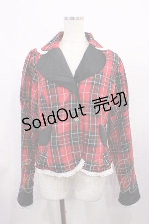 画像: Eri Aino's Collection / シャーロットの水曜日ジャケット 3L レッド H-26-02-06-1025-EL-JA-NS-ZH