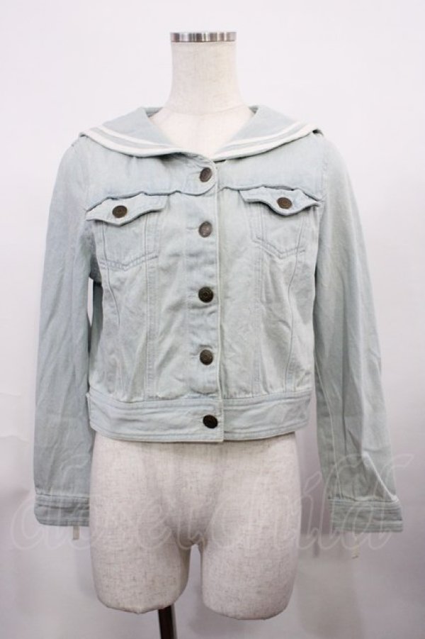 画像1: LIZ LISA / セーラーデニムジャケット Free ブルー H-26-02-06-1026-LO-JA-NS-ZH (1)