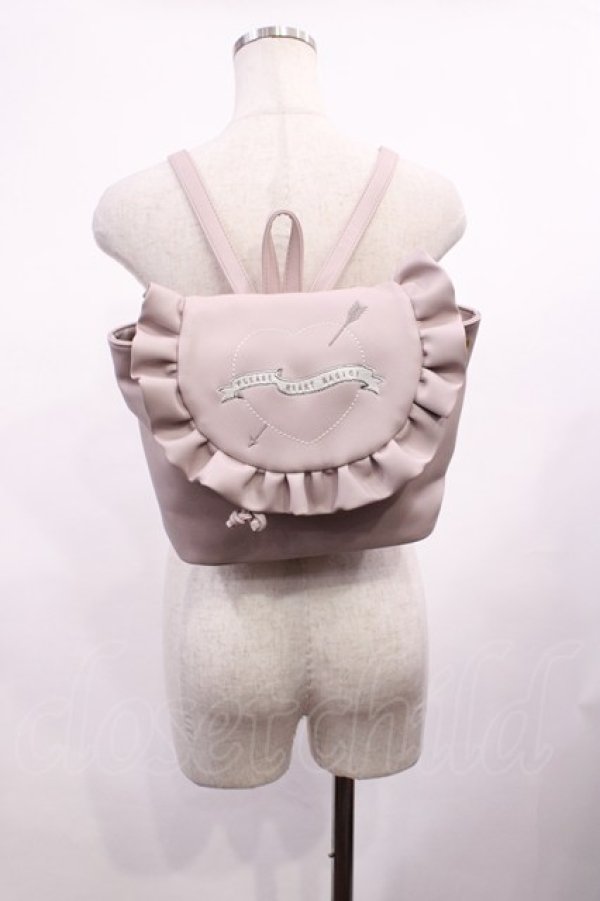 画像1: axes femme POETIQUE / ハート刺繍リュック  ピンク H-26-02-06-1029-AX-BG-NS-ZH (1)