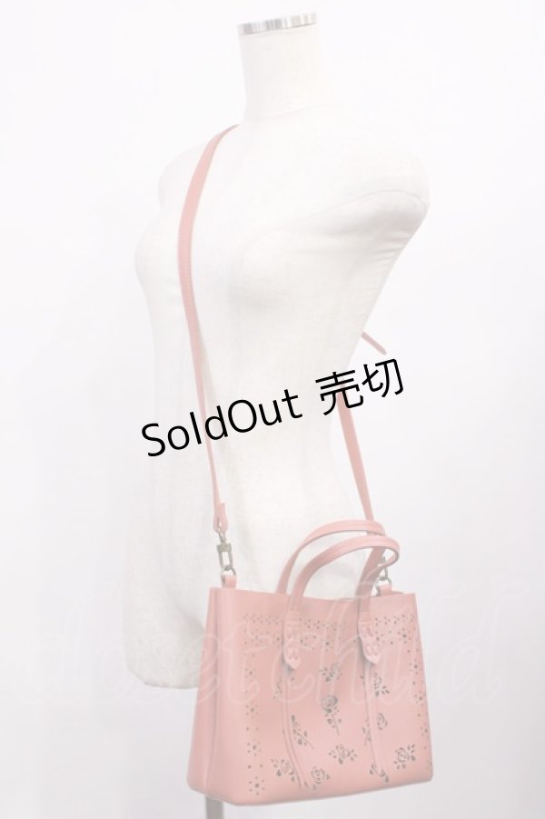 画像1: axes femme / パンチングトートバッグ  ピンク H-26-02-06-1032-AX-BG-NS-ZH (1)