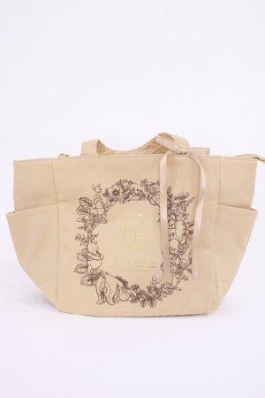 画像: Maison de FLEUR / Winnie the Pooh/サイドポケットSトート  Honey H-26-02-06-1034-LO-BG-NS-ZH