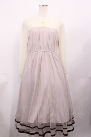 画像: axes femme POETIQUE / チュールデザインチャイナワンピース M ピンク H-26-02-06-1004-AX-OP-NS-ZH