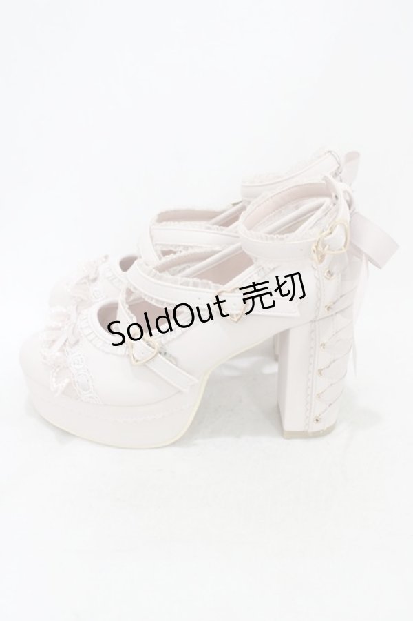 画像2: LIZ LISA / トゥシューズライクフリルリボンパンプス 2/23.5cm ピンク H-26-02-06-001-LO-SH-NS-ZH (2)