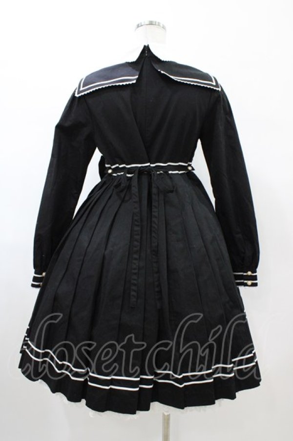 画像2: BABY,THE STARS SHINE BRIGHT / Love and Cherish youスクールワンピース Free ブラック H-26-02-06-020-BA-OP-NS-ZH (2)