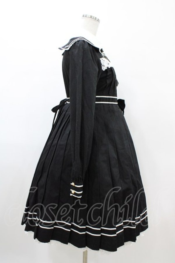 画像3: BABY,THE STARS SHINE BRIGHT / Love and Cherish youスクールワンピース Free ブラック H-26-02-06-020-BA-OP-NS-ZH (3)