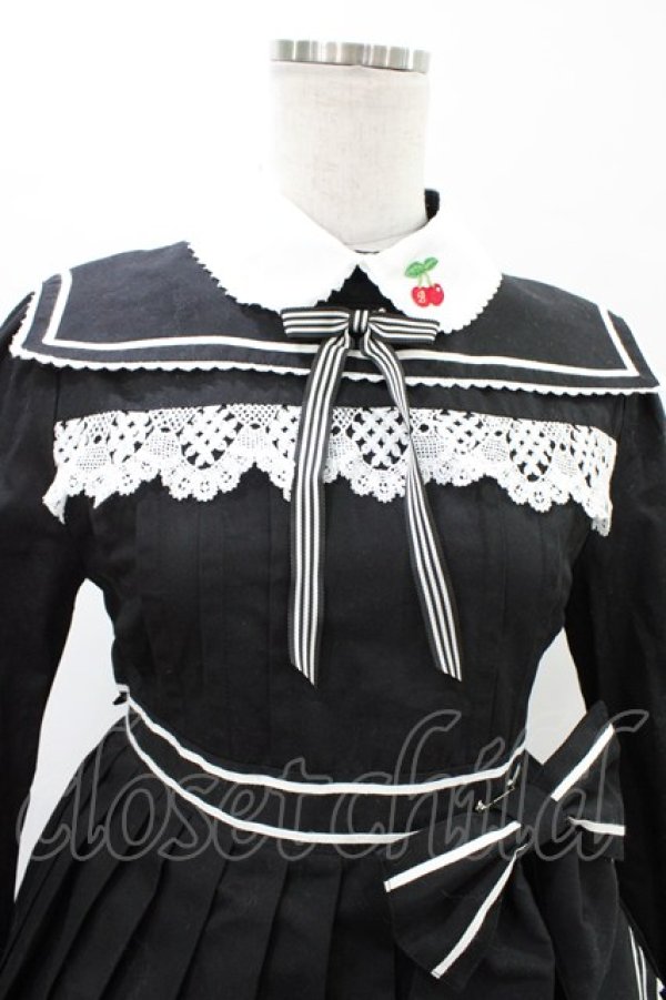 画像4: BABY,THE STARS SHINE BRIGHT / Love and Cherish youスクールワンピース Free ブラック H-26-02-06-020-BA-OP-NS-ZH (4)