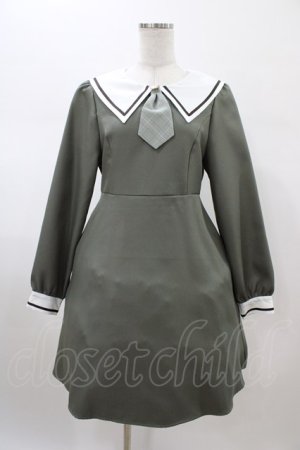 画像: Amavel / タイ付きセーラーワンピース Free グリーン H-26-02-06-024-CA-OP-NS-ZH