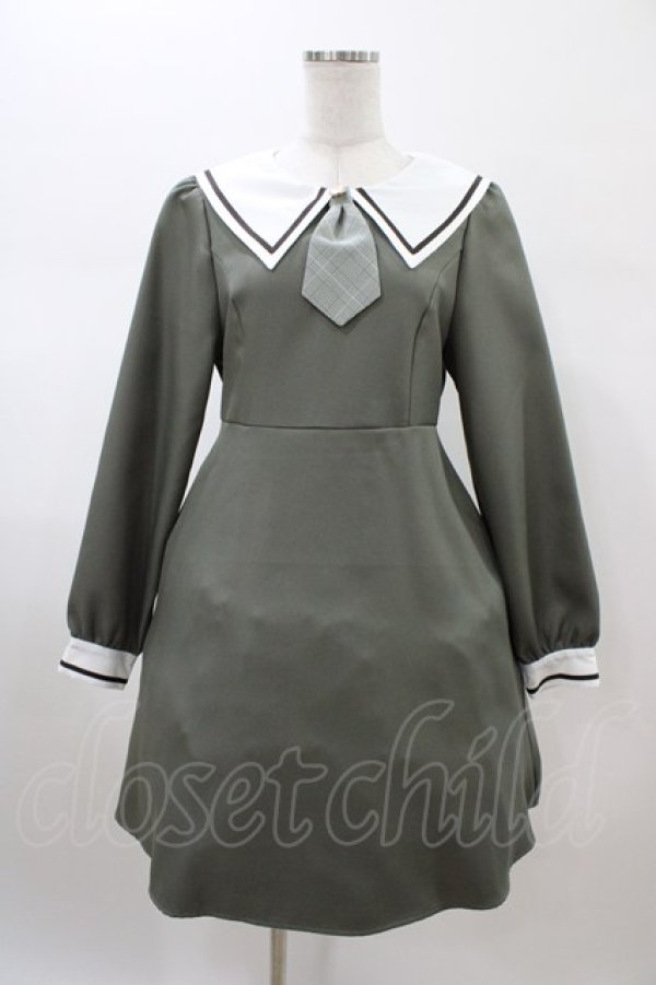 画像1: Amavel / タイ付きセーラーワンピース Free グリーン H-26-02-06-024-CA-OP-NS-ZH (1)