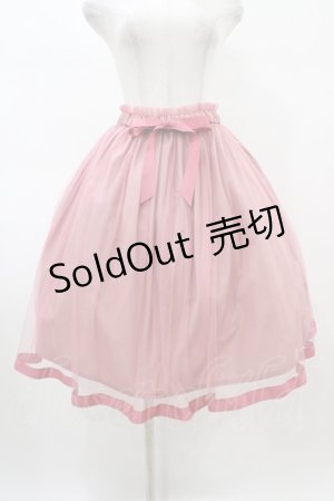 画像: F&A / グログランリボン使いチュールスカート Free ピンク H-26-02-06-029-LO-SK-NS-ZH