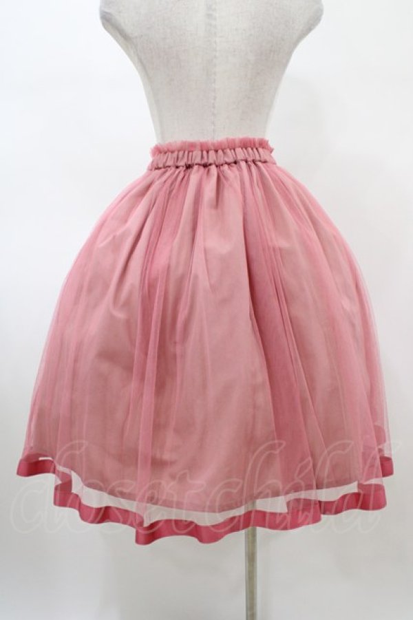 画像2: F&A / グログランリボン使いチュールスカート Free ピンク H-26-02-06-029-LO-SK-NS-ZH (2)