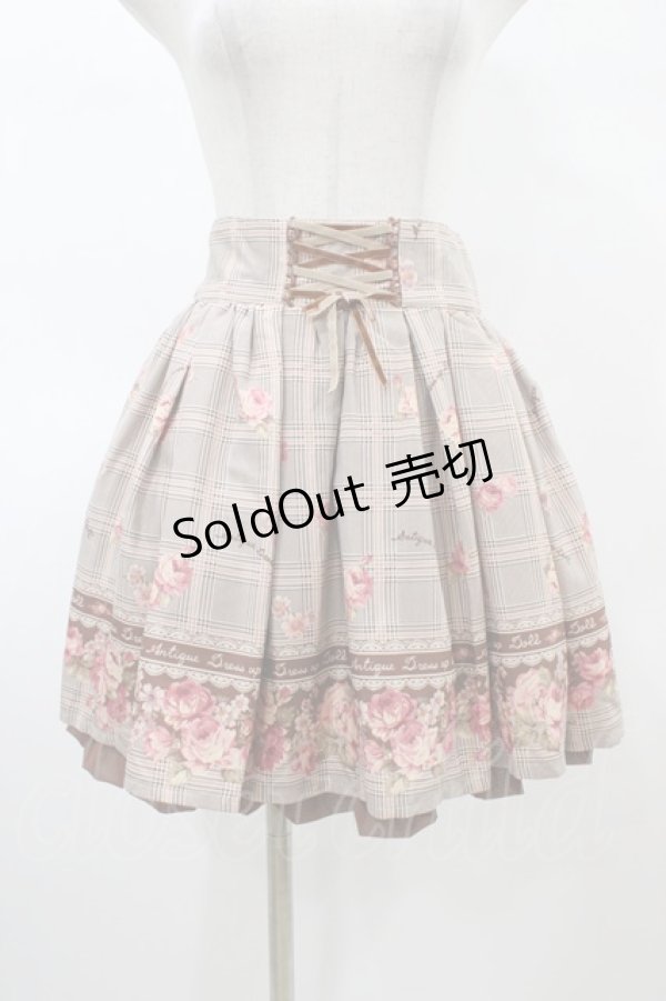 画像1: LIZ LISA / グレンチェックローズスカート Free ブラウン H-26-02-06-030-LO-SK-NS-ZH (1)