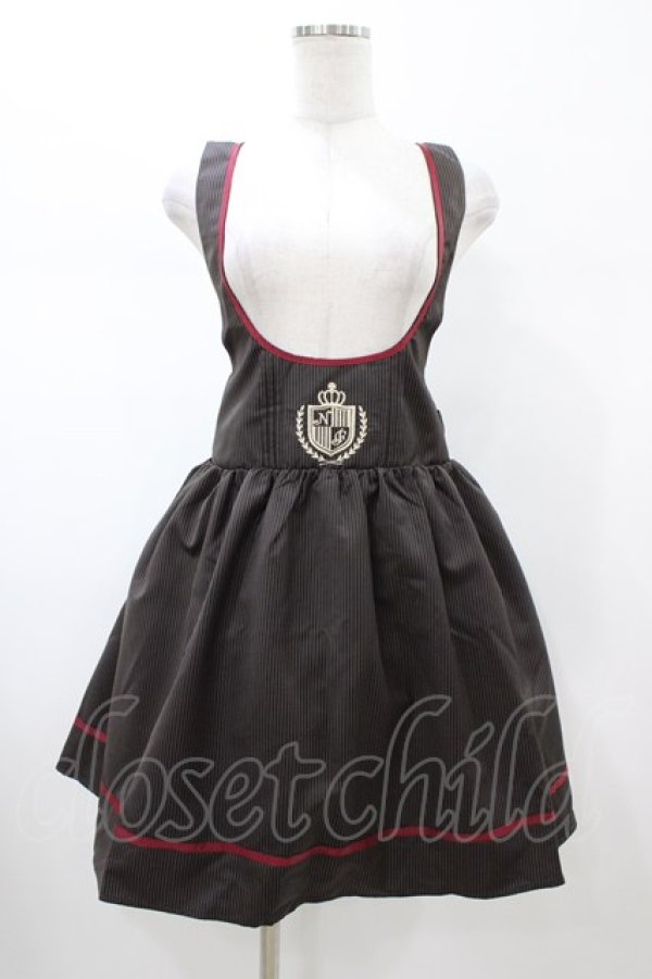 画像1: Amavel / ストライプスカート Free ブラウン H-26-02-06-033-CA-SK-NS-ZH (1)