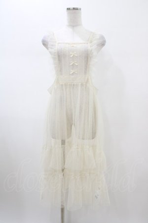 画像: m petit by misako / TT*AOKドットリボンエプロン L 生成り H-26-02-06-034-LO-OP-NS-ZH