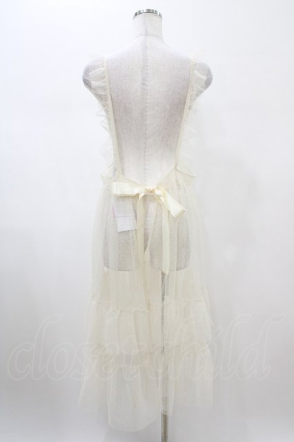 画像2: m petit by misako / TT*AOKドットリボンエプロン L 生成り H-26-02-06-034-LO-OP-NS-ZH (2)