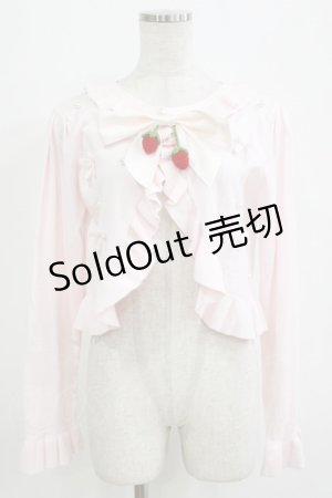 画像: Alice Mashiro / 眞白ありす/リボンブローチニットボレロ L ピンク H-26-02-07-028-PU-TO-NS-ZH