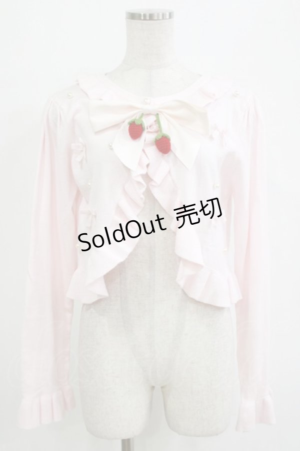 画像1: Alice Mashiro / 眞白ありす/リボンブローチニットボレロ L ピンク H-26-02-07-028-PU-TO-NS-ZH (1)