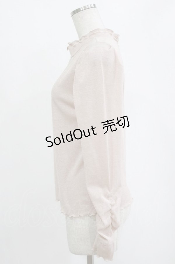 画像2: axes femme / 2WAYラメリブプルオーバー Free ピンク H-26-02-07-029-AX-TO-NS-ZH (2)