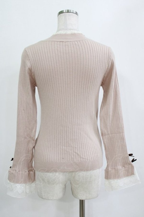 画像3: axes femme / リボンデザインラメニットプルオーバー Free ベージュ H-26-02-07-030-AX-TO-NS-ZH (3)