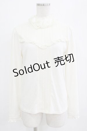 画像: axes femme / シフォン薔薇装飾カットプルオーバー Free オフ H-26-02-07-031-AX-TO-NS-ZH