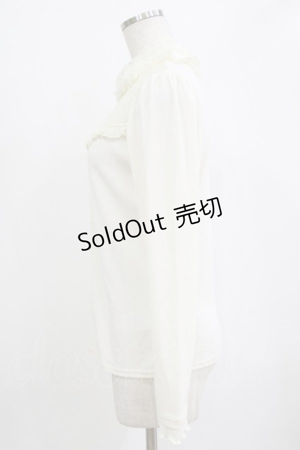 画像2: axes femme / シフォン薔薇装飾カットプルオーバー Free オフ H-26-02-07-031-AX-TO-NS-ZH (2)