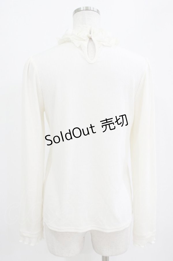 画像3: axes femme / シフォン薔薇装飾カットプルオーバー Free オフ H-26-02-07-031-AX-TO-NS-ZH (3)