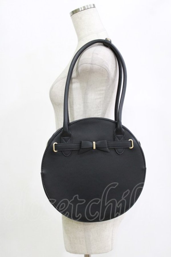 画像1: m petit by misako / AMサークルリボントート  ブラック H-26-02-07-037-LO-BG-NS-ZH (1)