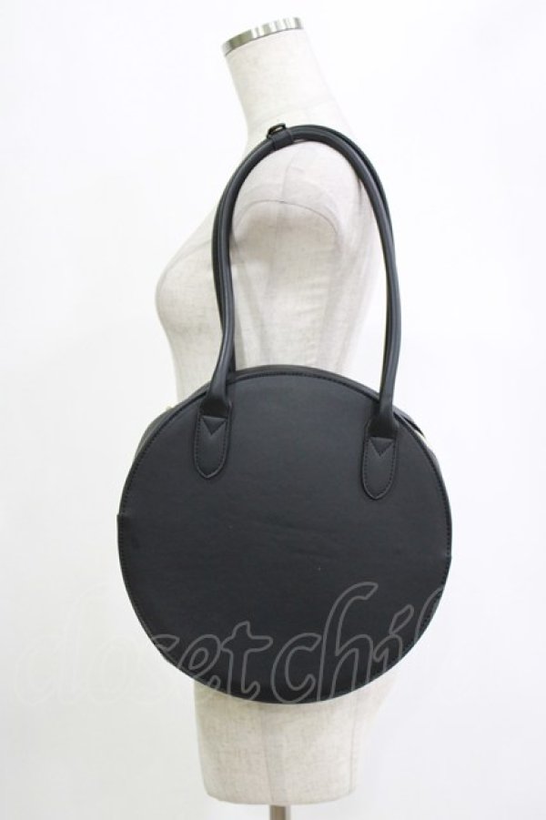 画像2: m petit by misako / AMサークルリボントート  ブラック H-26-02-07-037-LO-BG-NS-ZH (2)