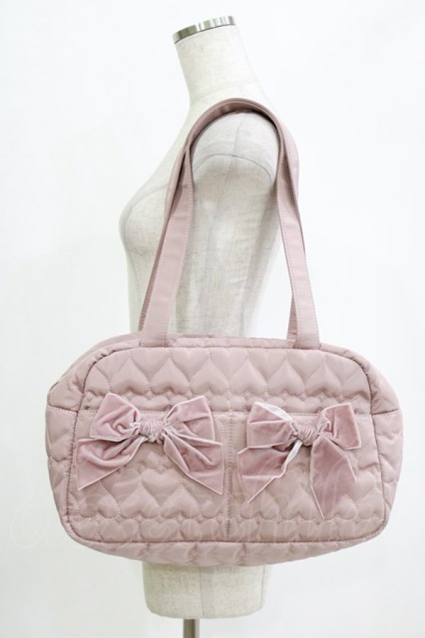 画像1: m petit by misako / AM*ハートキルティングB  ピンク H-26-02-07-042-LO-BG-NS-ZH (1)