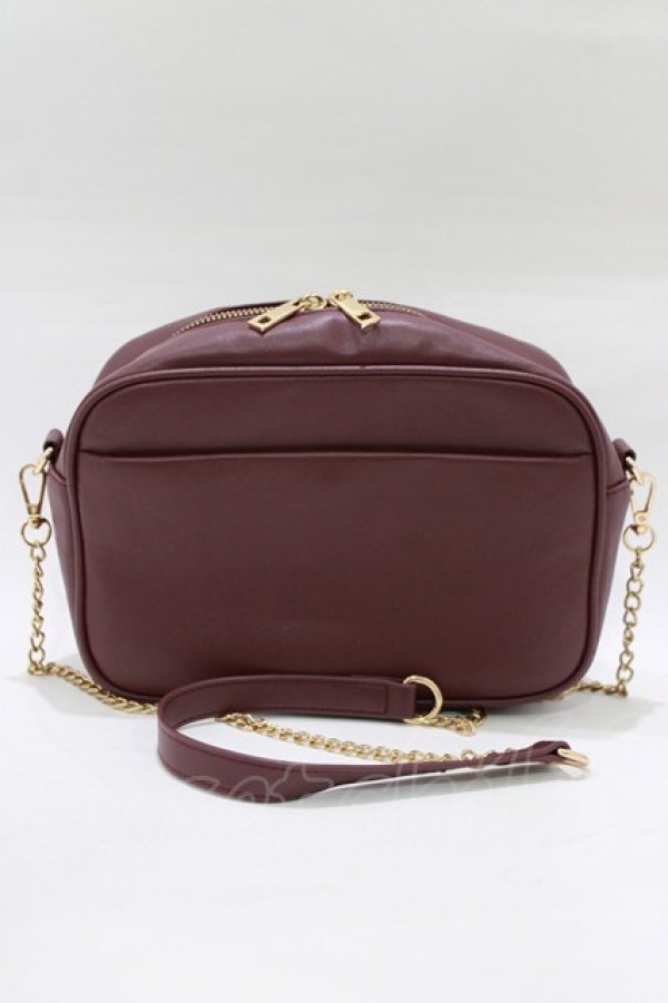 画像3: axes femme / 薔薇刺繍キルトショルダー  ワイン H-26-02-07-045-AX-BG-NS-ZH (3)