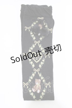 画像: m petit by misako / AMOVKクマポンポン  ブラック H-26-02-07-049-LO-ZA-NS-ZH