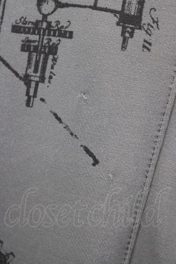 画像4: Ozz conte / プリント切替ZIPロングジレ  グレー H-26-02-07-1031-OO-TO-KB-ZH (4)