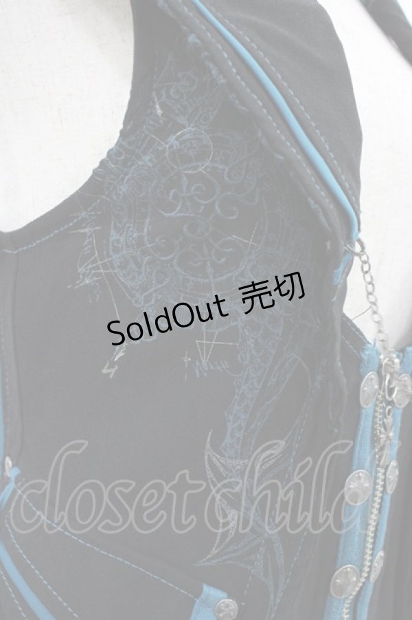 画像3: Ozz Croce / チェーンチャーム付ZIPベスト  黒 H-26-02-07-1032-OO-TO-KB-ZH (3)