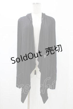 画像: Rozen Kavalier / フェザーチャーム付フードカーディガン  ブラック H-26-02-07-1036-OO-TO-KB-ZH