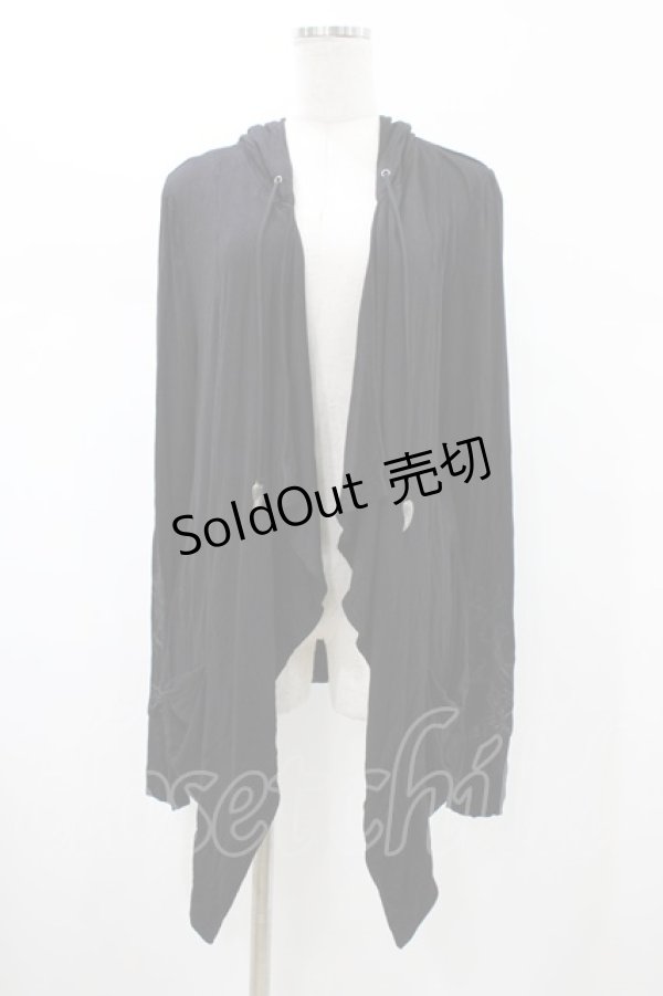 画像1: Rozen Kavalier / フェザーチャーム付フードカーディガン  ブラック H-26-02-07-1036-OO-TO-KB-ZH (1)