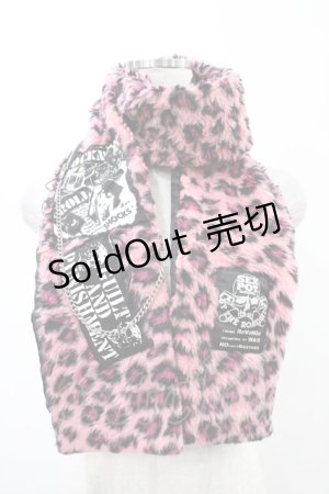 画像: SEX POT ReVeNGe / カスタムレオパードマフラー  ピンク H-26-02-07-1005-SP-ZA-KB-ZH