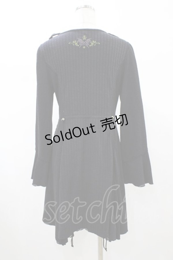 画像2: Ozz oneste / フラッフィーリブカーディガン  ブラック H-26-02-07-1037-OO-TO-KB-ZH (2)