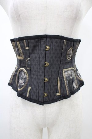 画像: abilletage / Frameミニショートコルセット 4 黒 H-26-02-07-1006-GO-ZA-AK-ZH