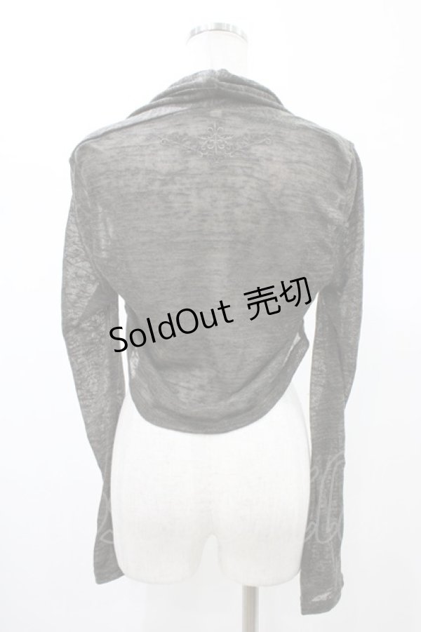画像2: Rozen Kavalier / バック刺繍ニットボレロ  グレー H-26-02-07-1043-OO-TO-KB-ZH (2)