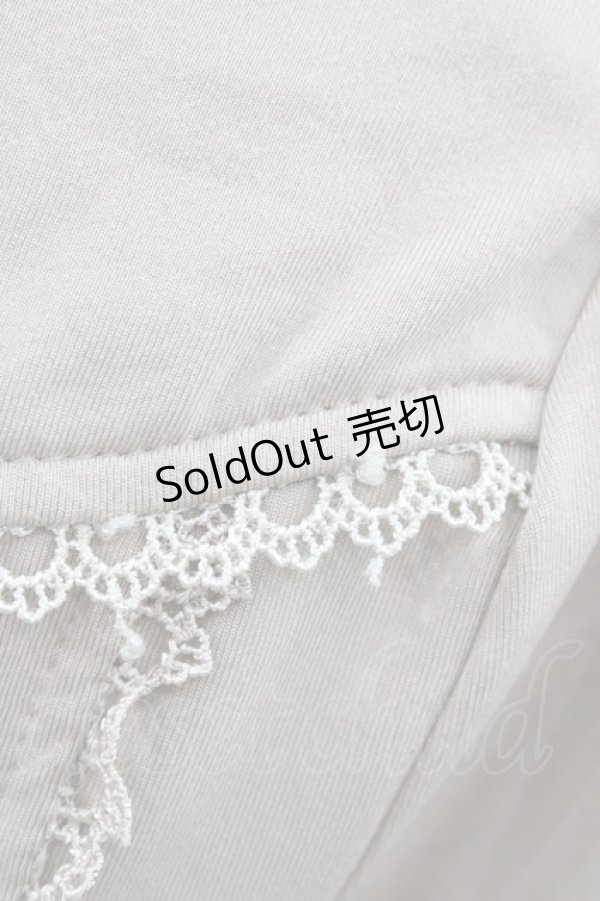 画像4: Ozz oneste / 薔薇刺繍レースアップカットソー  ベージュ H-26-02-07-1045-OO-TO-KB-ZH (4)