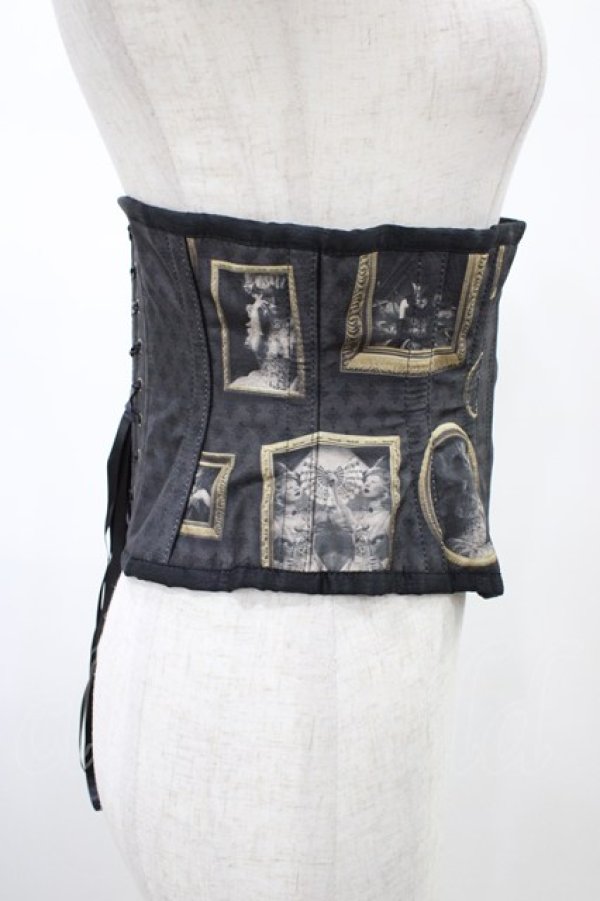 画像3: abilletage / Frameミニショートコルセット 4 黒 H-26-02-07-1006-GO-ZA-AK-ZH (3)