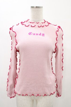 画像: Candy Stripper / CANDY RIBトップス  ピンク H-26-02-07-1047-PU-TO-KB-ZH