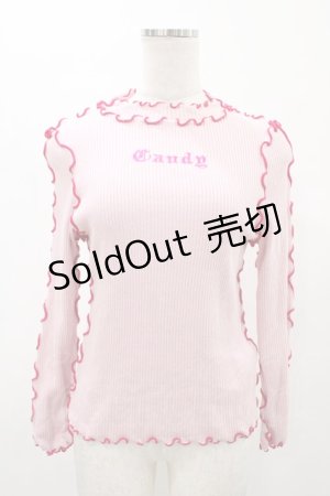 画像: Candy Stripper / CANDY RIBトップス  ピンク H-26-02-07-1047-PU-TO-KB-ZH