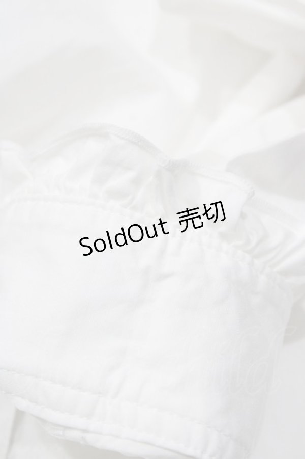 画像4: PEACE NOW / フリルスタンドカラーブラウス  ホワイト H-26-02-07-1048-PU-BL-KB-ZH (4)