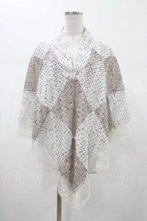 画像: Rozen Kavalier / 透かし編みポンチョケープ  オフベージュ H-26-02-07-1049-OO-TO-KB-ZH