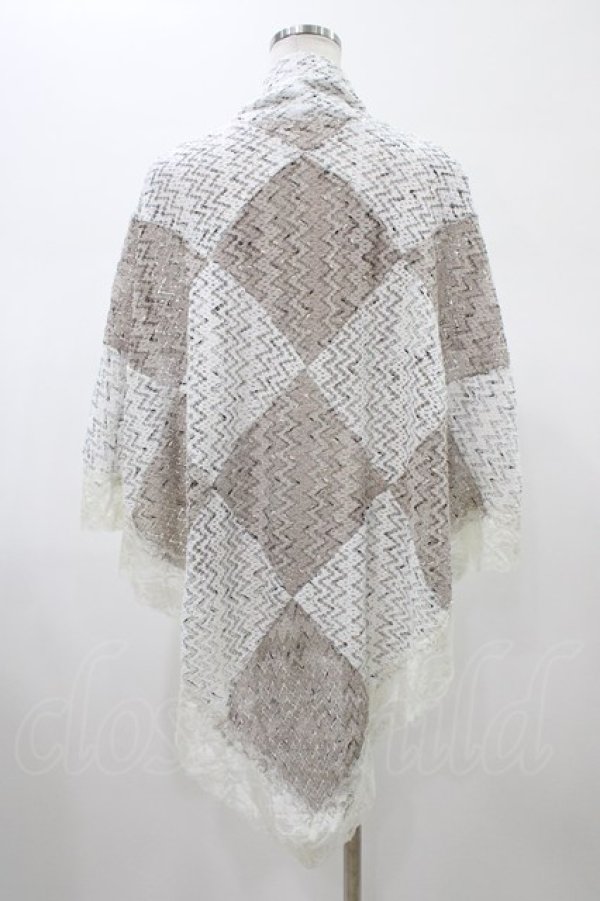 画像2: Rozen Kavalier / 透かし編みポンチョケープ  オフベージュ H-26-02-07-1049-OO-TO-KB-ZH (2)