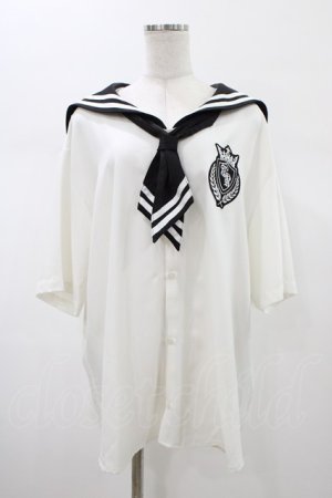 画像: TRAVAS TOKYO / セーラーカラーシャツ  ホワイト H-26-02-07-1050-PU-TO-KB-ZH