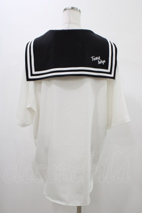 画像2: TRAVAS TOKYO / セーラーカラーシャツ  ホワイト H-26-02-07-1050-PU-TO-KB-ZH (2)