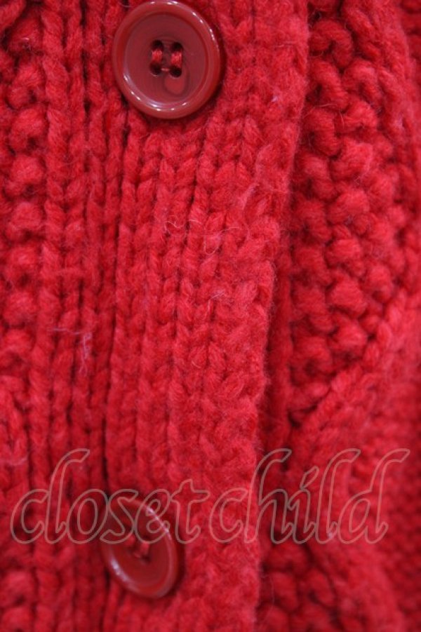 画像3: Candy Stripper / FRILL COLLAR KNIT カーディガン  レッド H-26-02-07-1052-PU-TO-KB-ZH (3)