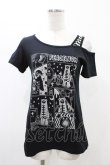 画像1: PEACE NOW / アシメショルダーカットソー  ブラック H-26-02-07-1054-PU-TO-KB-ZH (1)