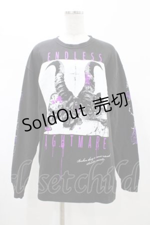 画像: SEX POT ReVeNGe / プリントスウェットトップス  ブラック H-26-02-07-1055-SP-TO-KB-ZH